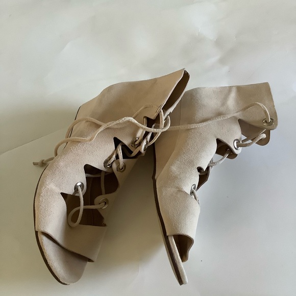 J Crew Laila Lace Up Wedge size 7.5 - Picture 5 of 9